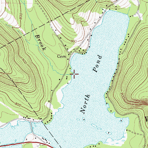 Topographic Map of McCrillian Brook, ME