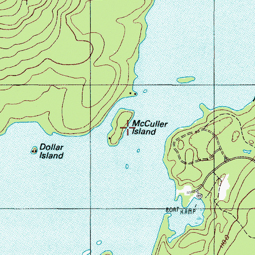 Topographic Map of McCuller Island, ME