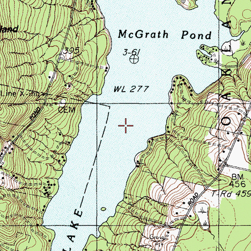Topographic Map of McGrath Pond, ME