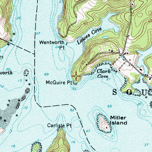 Topographic Map of McGuire Point, ME