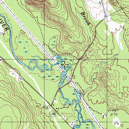 Topographic Map of McIntire Brook, ME