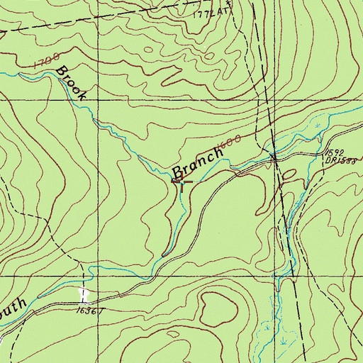 Topographic Map of McKain Brook, ME