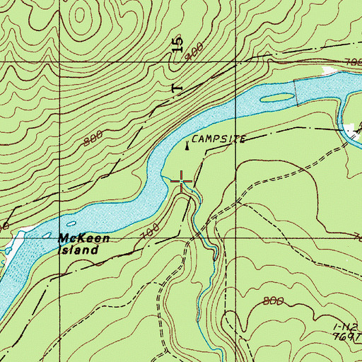 Topographic Map of McKeen Brook, ME