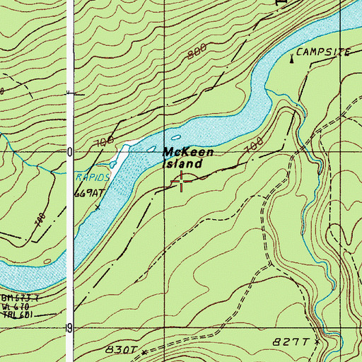 Topographic Map of McKeen Camp, ME