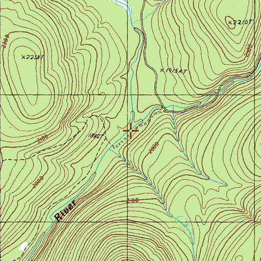 Topographic Map of McKie Fork, ME