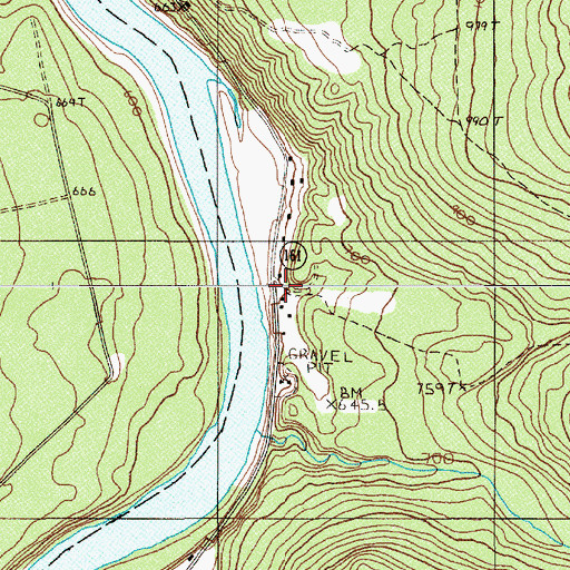 Topographic Map of McKinley School, ME