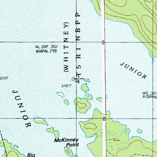 Topographic Map of McKinney Point, ME