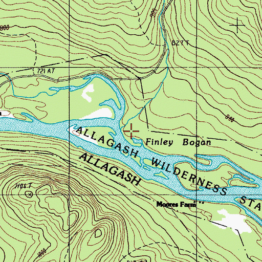 Topographic Map of Little McKinnon Brook, ME