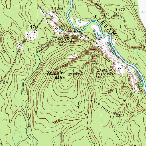Topographic Map of McLain Mountain, ME