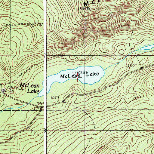 Topographic Map of McLean Lake, ME