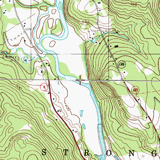 Topographic Map of McLeary Brook, ME