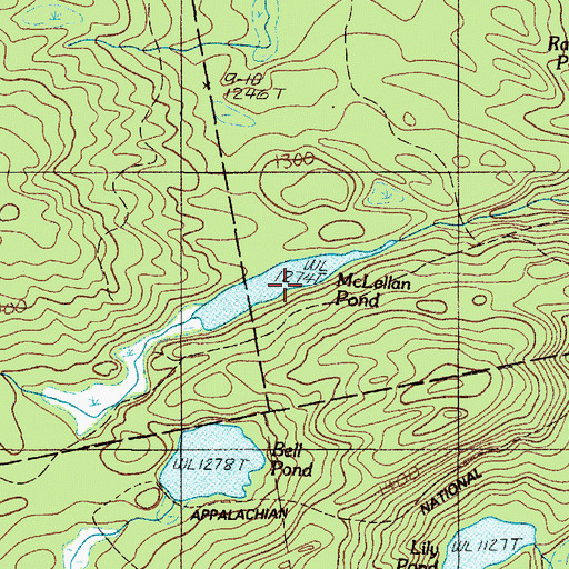Topographic Map of McLellan Pond, ME