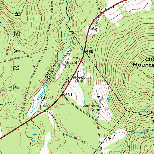 Topographic Map of McLucas Cemetery, ME