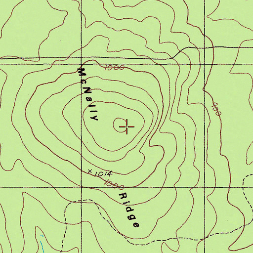 Topographic Map of McNally Ridge, ME