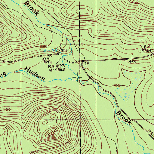 Topographic Map of McPherson Brook, ME