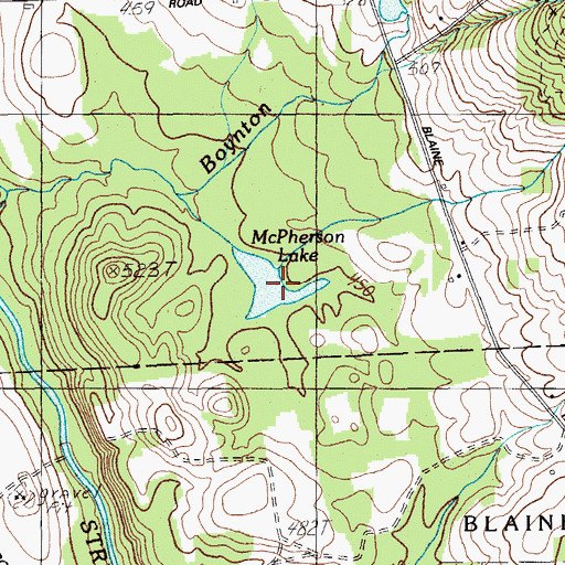 Topographic Map of McPherson Lake, ME