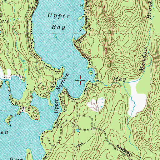 Topographic Map of Meadow Brook, ME