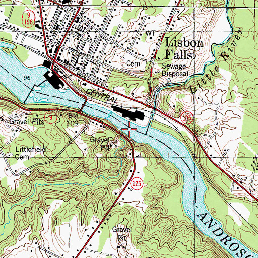 Topographic Map of Meadow Brook, ME