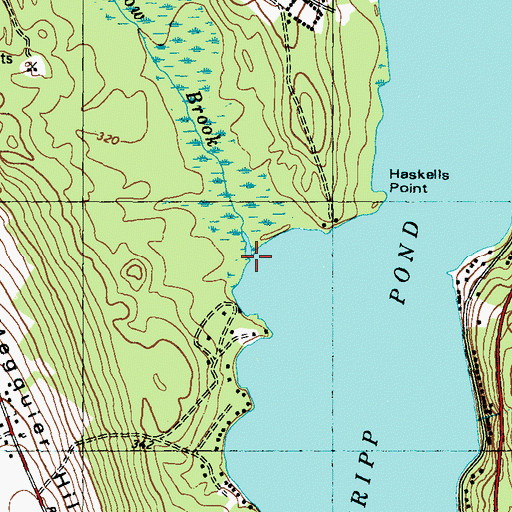 Topographic Map of Meadow Brook, ME
