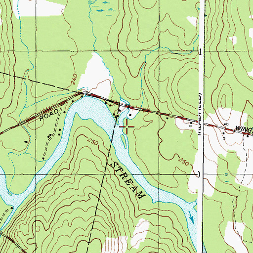 Topographic Map of Meadow Brook, ME