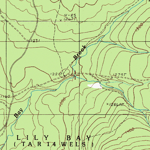 Topographic Map of Meadow Brook, ME