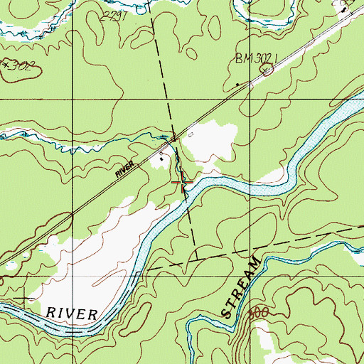 Topographic Map of Meadow Brook, ME