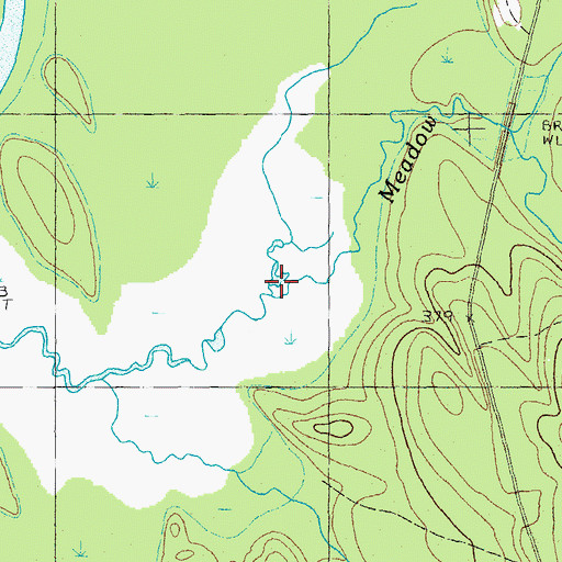 Topographic Map of Meadow Brook, ME