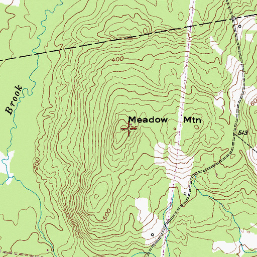 Topographic Map of Meadow Mountain, ME