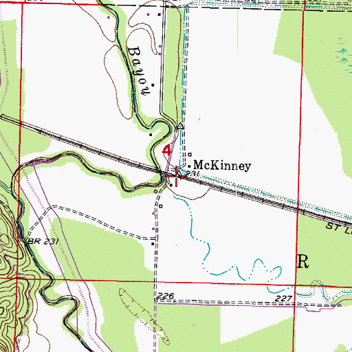 Topographic Map of McKinney, AR