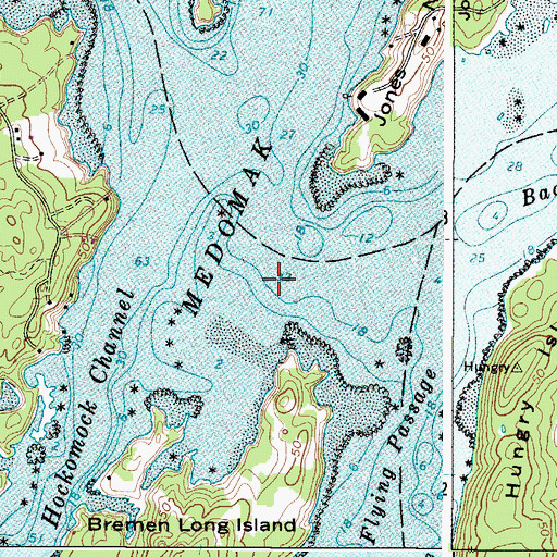 Topographic Map of Medomak River, ME