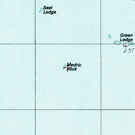 Topographic Map of Medric Rock, ME