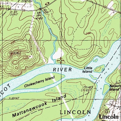 Topographic Map of Medunkeunk Stream, ME