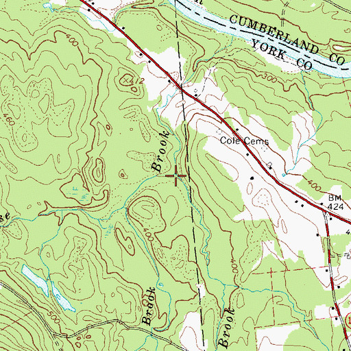 Topographic Map of Merrifield Brook, ME