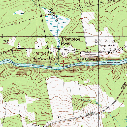 Topographic Map of Merrill Brook, ME