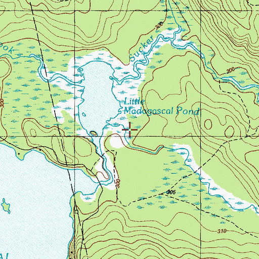 Topographic Map of Merrill Brook, ME