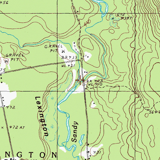 Topographic Map of Michael Stream, ME