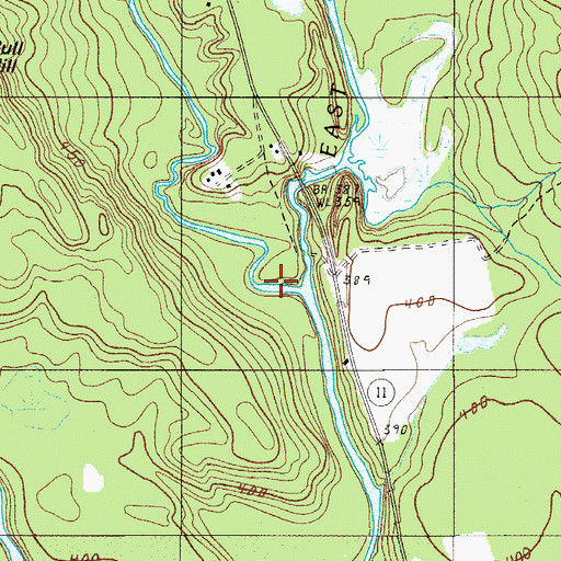 Topographic Map of Middle Branch Pleasant River, ME
