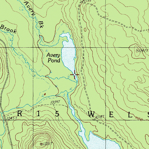 Topographic Map of Middle Brook, ME