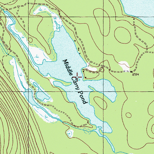 Topographic Map of Middle Carry Pond, ME