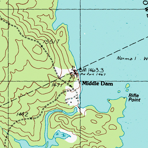 Topographic Map of Middle Dam, ME