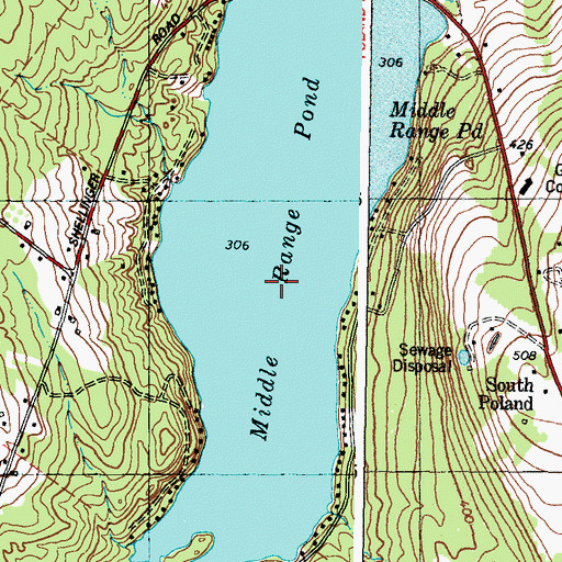 Topographic Map of Middle Range Pond, ME