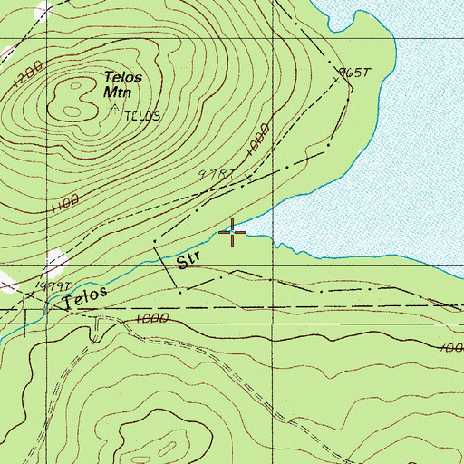 Topographic Map of Midnight Brook, ME