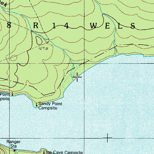 Topographic Map of Mile Brook, ME