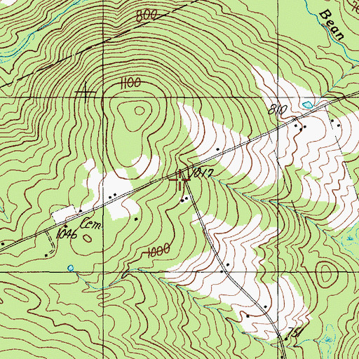 Topographic Map of Mile Square School, ME
