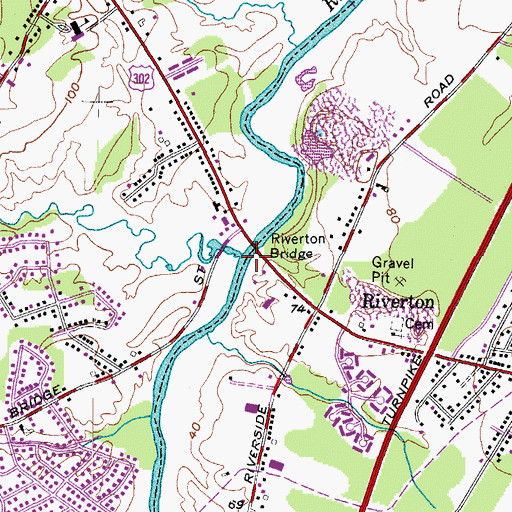 Topographic Map of Mill Brook, ME
