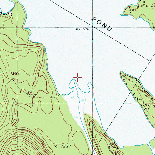 Topographic Map of Mill Brook, ME