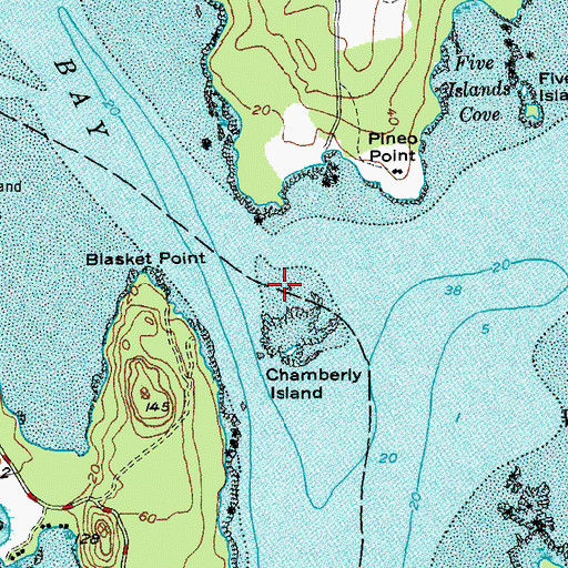 Topographic Map of Mill River, ME