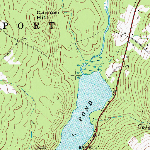 Topographic Map of Mill Stream, ME