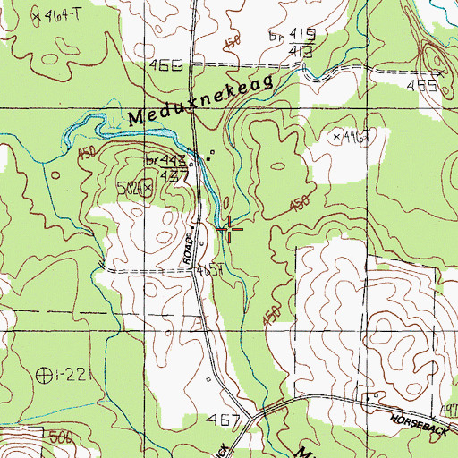 Topographic Map of Mill Stream, ME