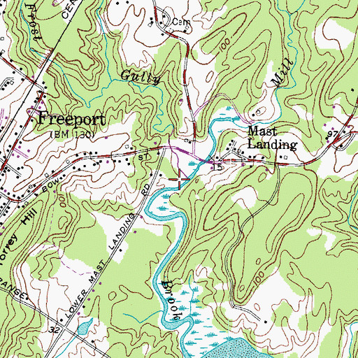 Topographic Map of Mill Stream, ME